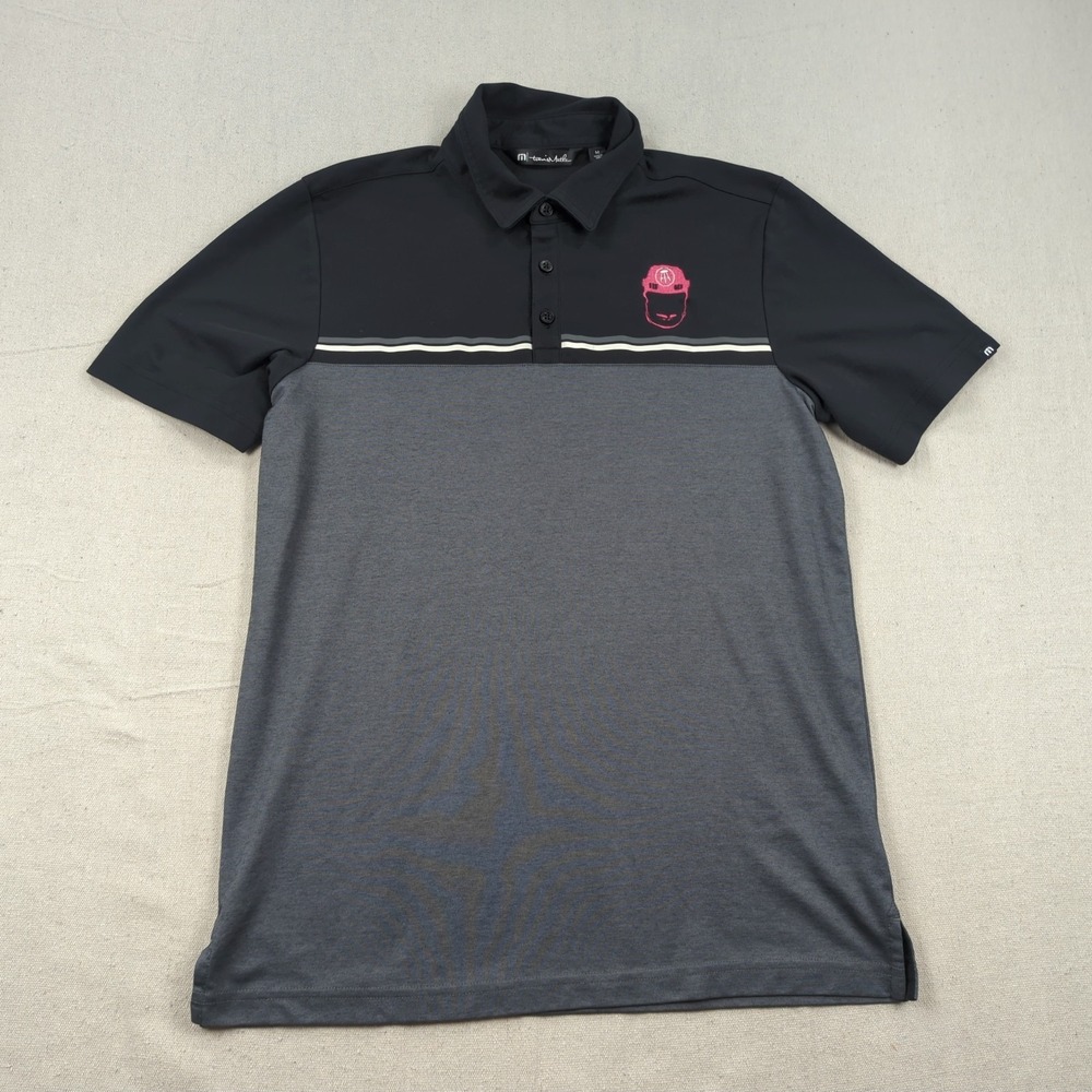 Travis Mathew Shirt Mens Medium Black Barstool Sports Performance Stretch